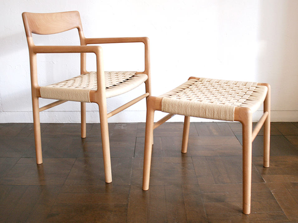 nomad arm chair & nomad stool